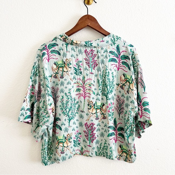 Printfresh Camel's Courtyard Print Pajama Top Small - Picture 4 of 6